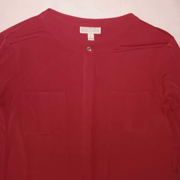 DANA BUCHMAN LOND SLEEVE BUTTON UP BLOUSE - Picture 10 of 10